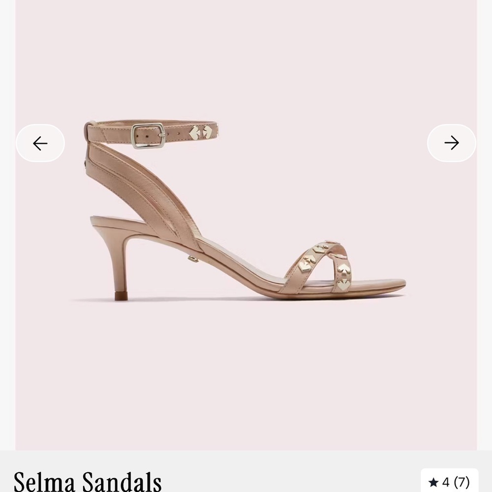 NIB Kate Spade Pale Vellum and Gold Sandals. Size 7.5 - Picture 4 of 4